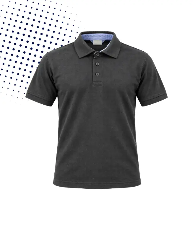 camiseta tipo polo con cuello reforzado